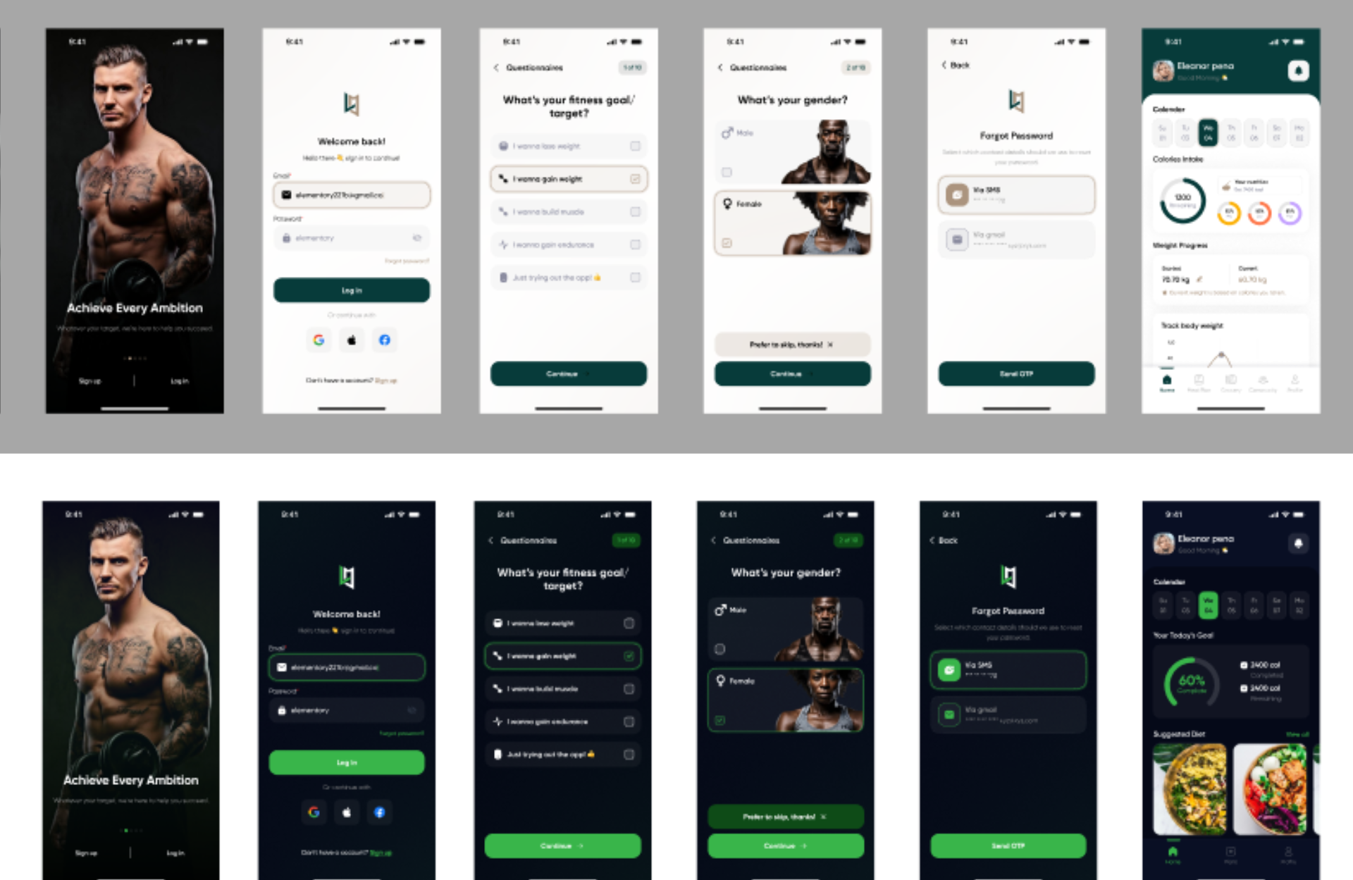 Nutrition – Health Partner Gym Application - Health & Fitness Mobile App project by Utsav Desai