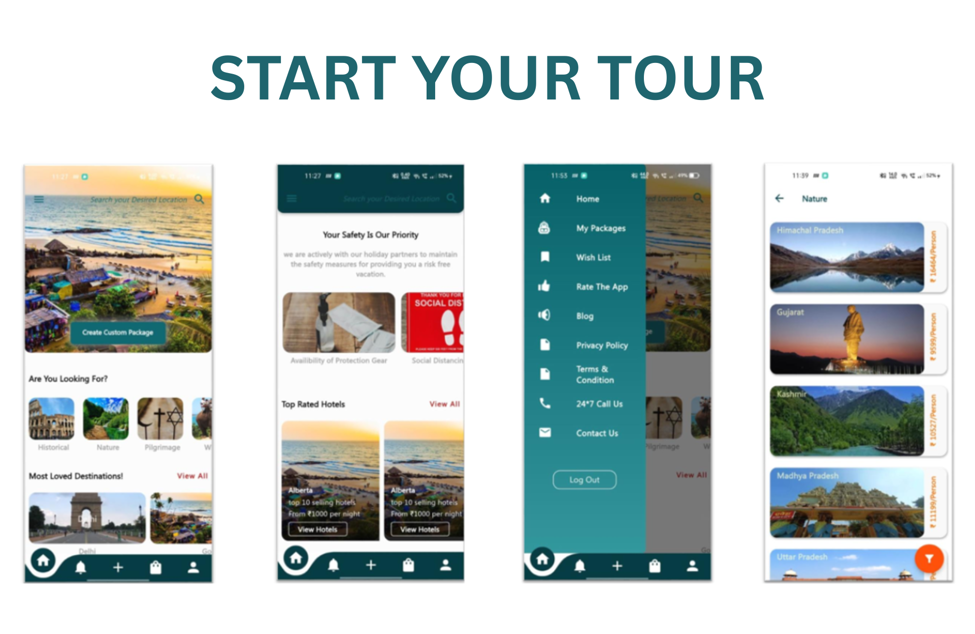 Start Your Tour – Tourism Platform - Tour Booking & Management System project by Utsav Desai